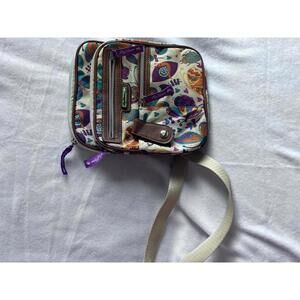 Colorful Lily Bloom Butterfly‎ Print Women's Crossbody Bag